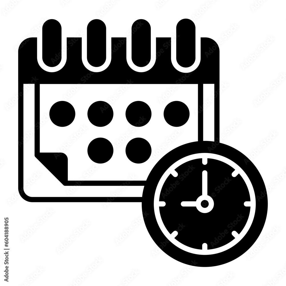 Schedule Glyph Icon