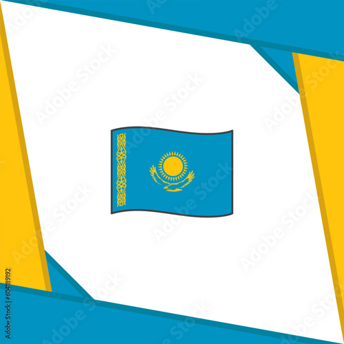 Kazakhstan Flag Abstract Background Design Template. Kazakhstan Independence Day Banner Social Media Post. Kazakhstan Template