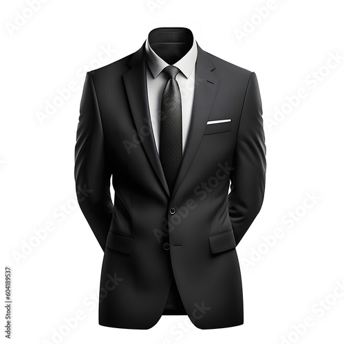 Canvas Print tuxedo suit mockup on transparent background ,generative ai