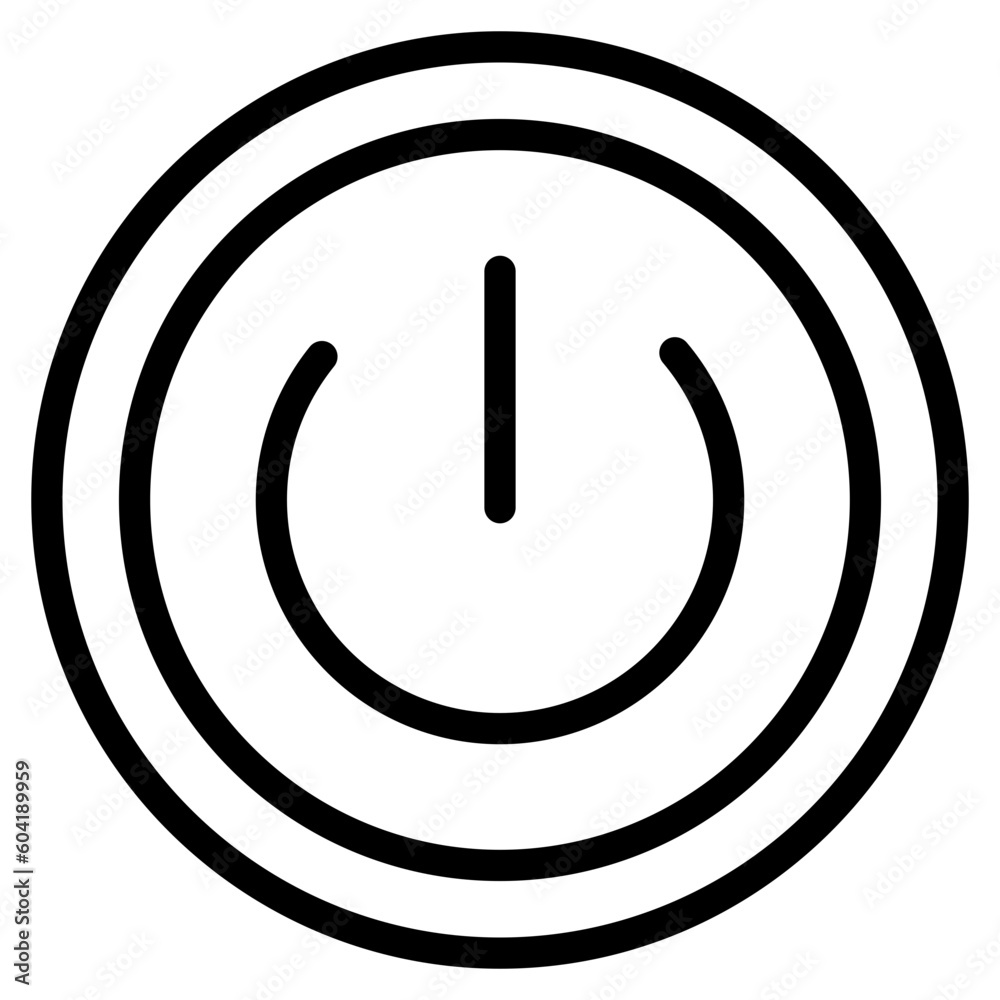 Turn On Off line icon