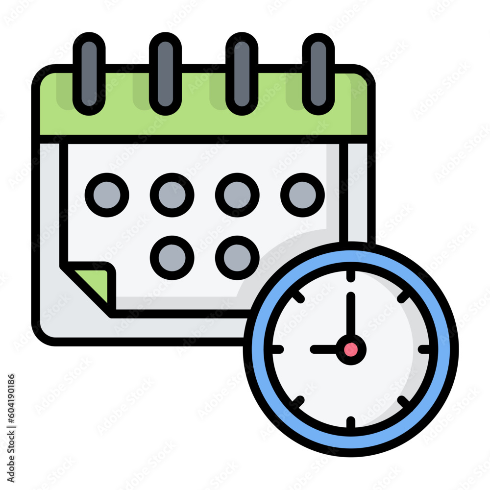 Schedule Line Color Icon Schedule Line Color Icon