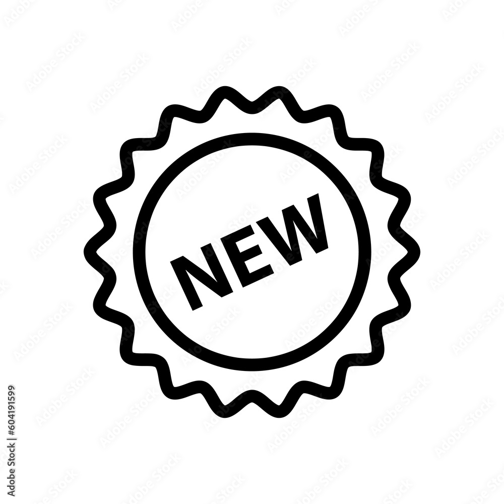 New label icon,vector illustration. vector New label icon illustration isolated on White background New label icon,vector illustration. vector New label icon illustration isolated on White background
