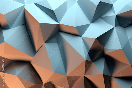 abstract background with triangles   triangular background. spike and sharp forms. deformation of triangulate surface. abstract displacement ai generative