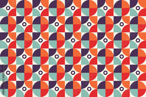 Geometric retro style pattern ceramic tile design illustration