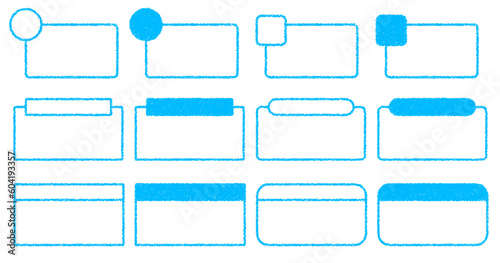 クレヨン素材　デザインフレームセット