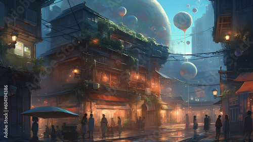 魔法の都市、境界なき驚異の世界 No.001 | Enchanted Metropolis: Where Possibilities Transcend Generative AI