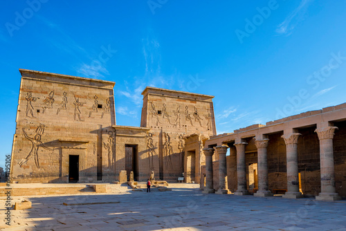 The Temple of Isis at the Philae Temple Complex, UNESCO World Heritage Site, Agilkia Island, Aswan, Egypt photo