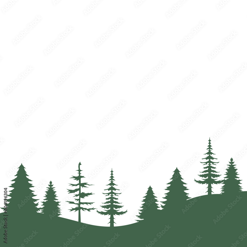 Obraz premium Forest Tree Silhouette