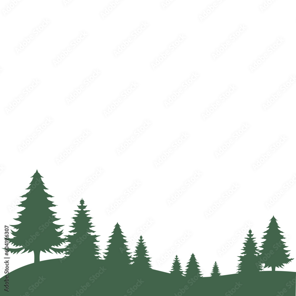 Obraz premium Forest Tree Silhouette