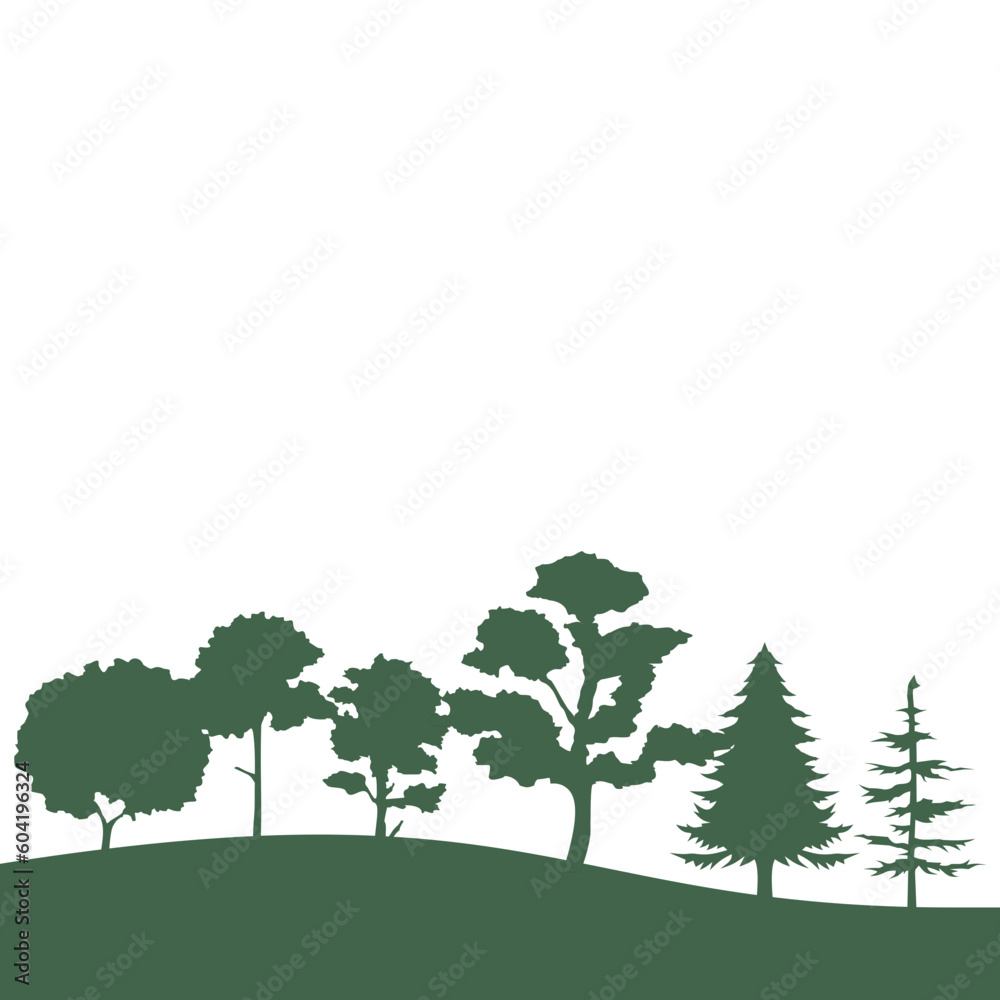 Obraz premium Forest Tree Silhouette