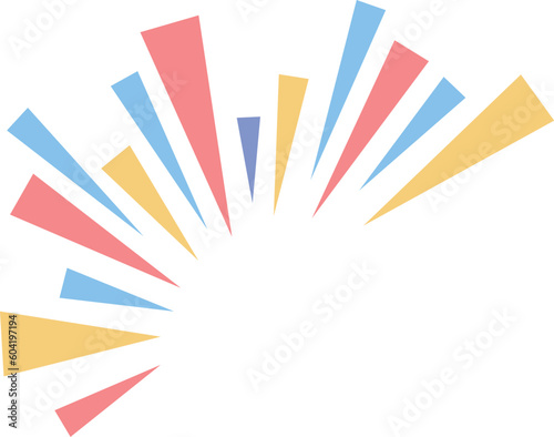 Colorful highlighting line mark icon illustration