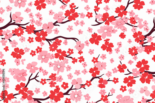 cherry blossom flower seamless pattern background