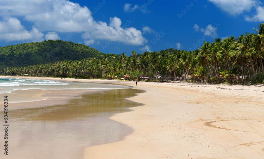 Nacpan beach, near El Nido, Palawan, Philippines. Nacpan beach, near El Nido, Palawan, Philippines.