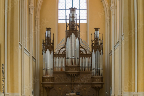 Organ at Cathedral of Assumption of Our Lady and St. John the Baptist, UNESCO World Heritage Site, Kutna Hora photo