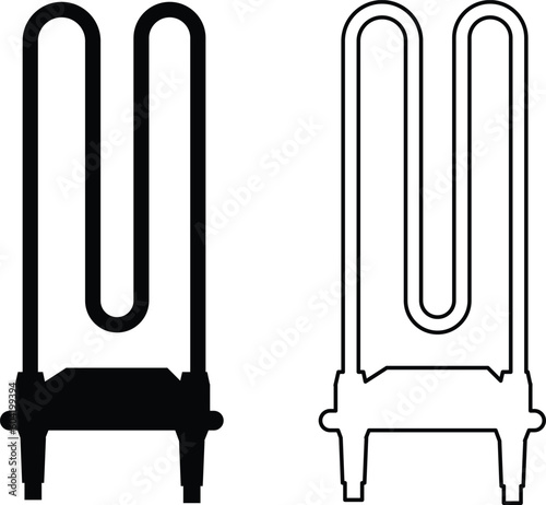 heating element icon. washing machine heater sign. flat style.