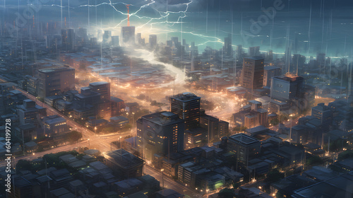 エーテリックなエネルギーの都市 No.003 | Aetheric City: Unleashing Mystical Energies Generative AI