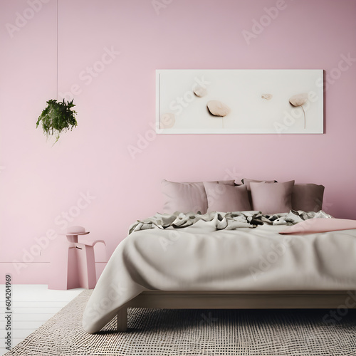 Modern Interior design Pastel colors - Generative Ai