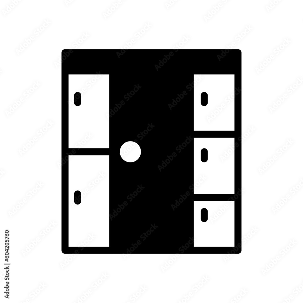 wardrobe icon solid style vector wardrobe icon solid style vector