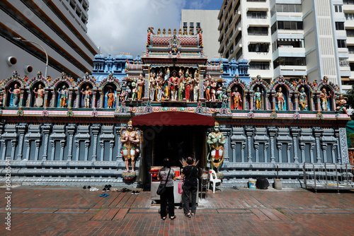 Sri Krishnan Hindu temple, main entrance and Gopuram, Singapore photo