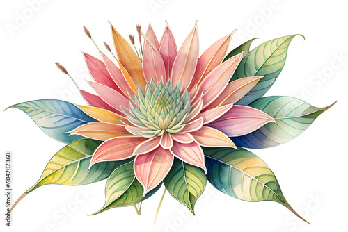 Colourful floral abstract illustration
