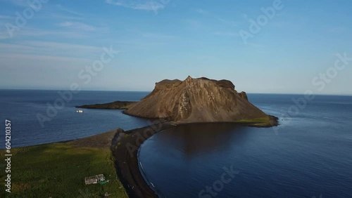 Aerial view of the top of the extinct volcano Taketomi photo