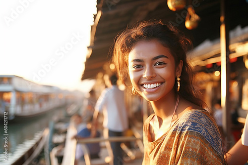 young adult woman, traveler...
