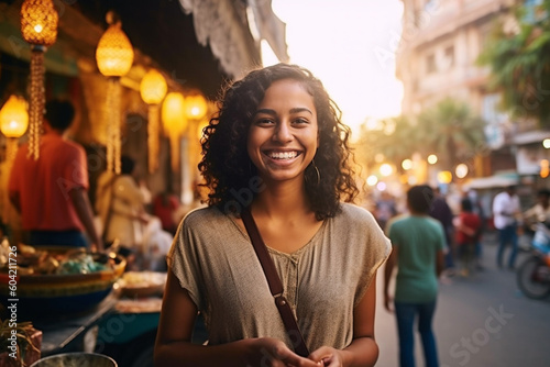young adult woman, traveler...
