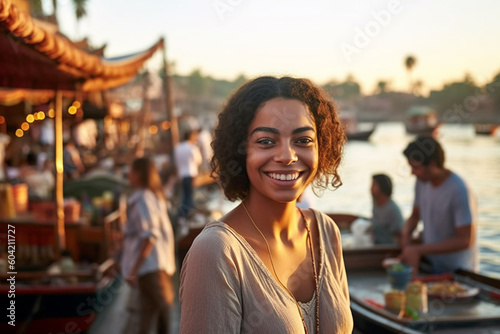 young adult woman, traveler...