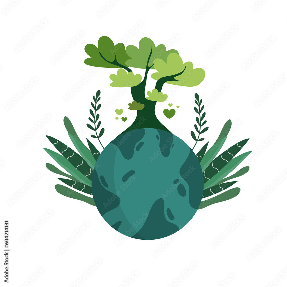 world environment day and earth day with green earth concept ...