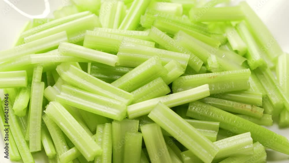 Required side dishes for celery fried powder on simple background Required side dishes for celery fried powder on simple background