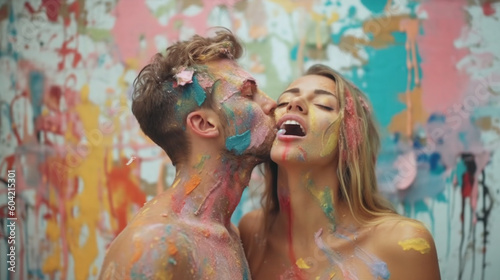young adult woman and man a...