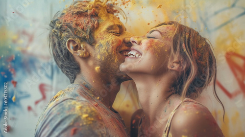 young adult woman and man a...