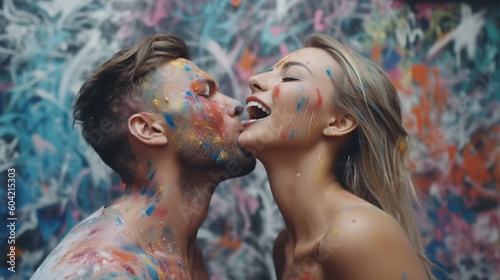 young adult woman and man a...