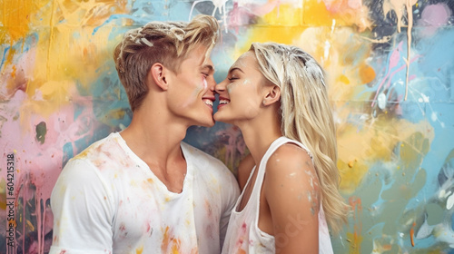 young adult woman and man a...