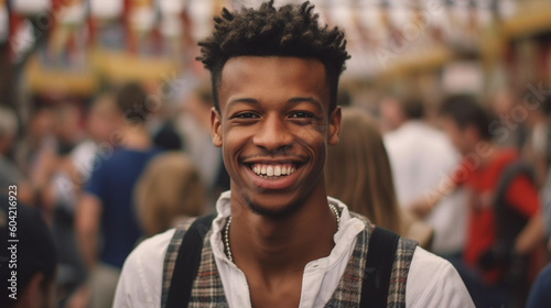 young adult man wears a led...