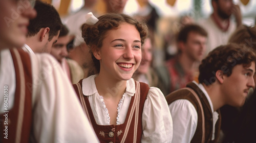 teenager girl wears a dirnd...