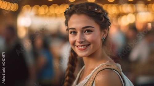 teenager girl wears a dirnd...