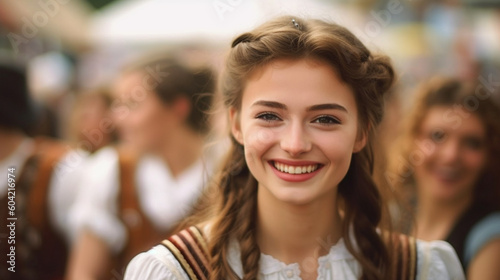 teenager girl wears a dirnd...