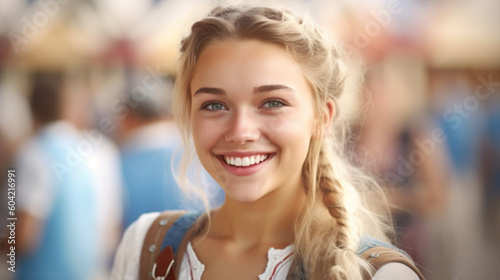 teenager girl wears a dirnd...