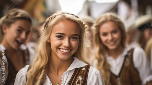teenager girl wears a dirnd...