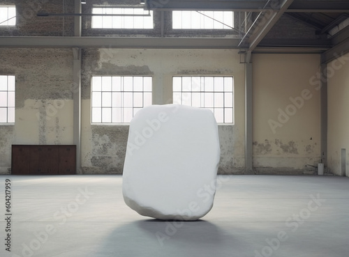 White Stone With White Paint On It, In The Style