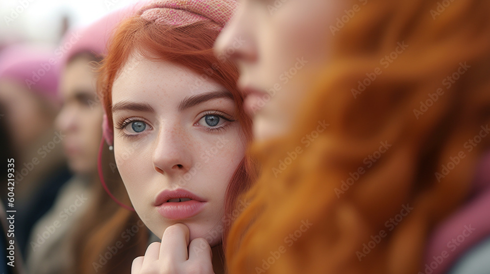 Fototapeta premium group of young people are upset, fictional reason