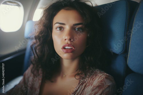young woman is worried or c...