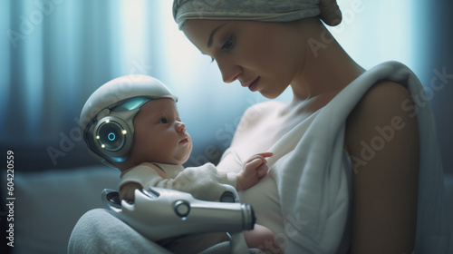 female robot or cyborg care...