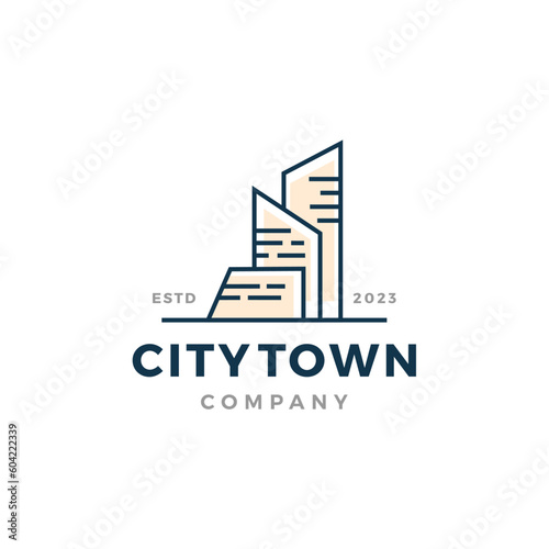 Citytown company logo design vector illustration photo