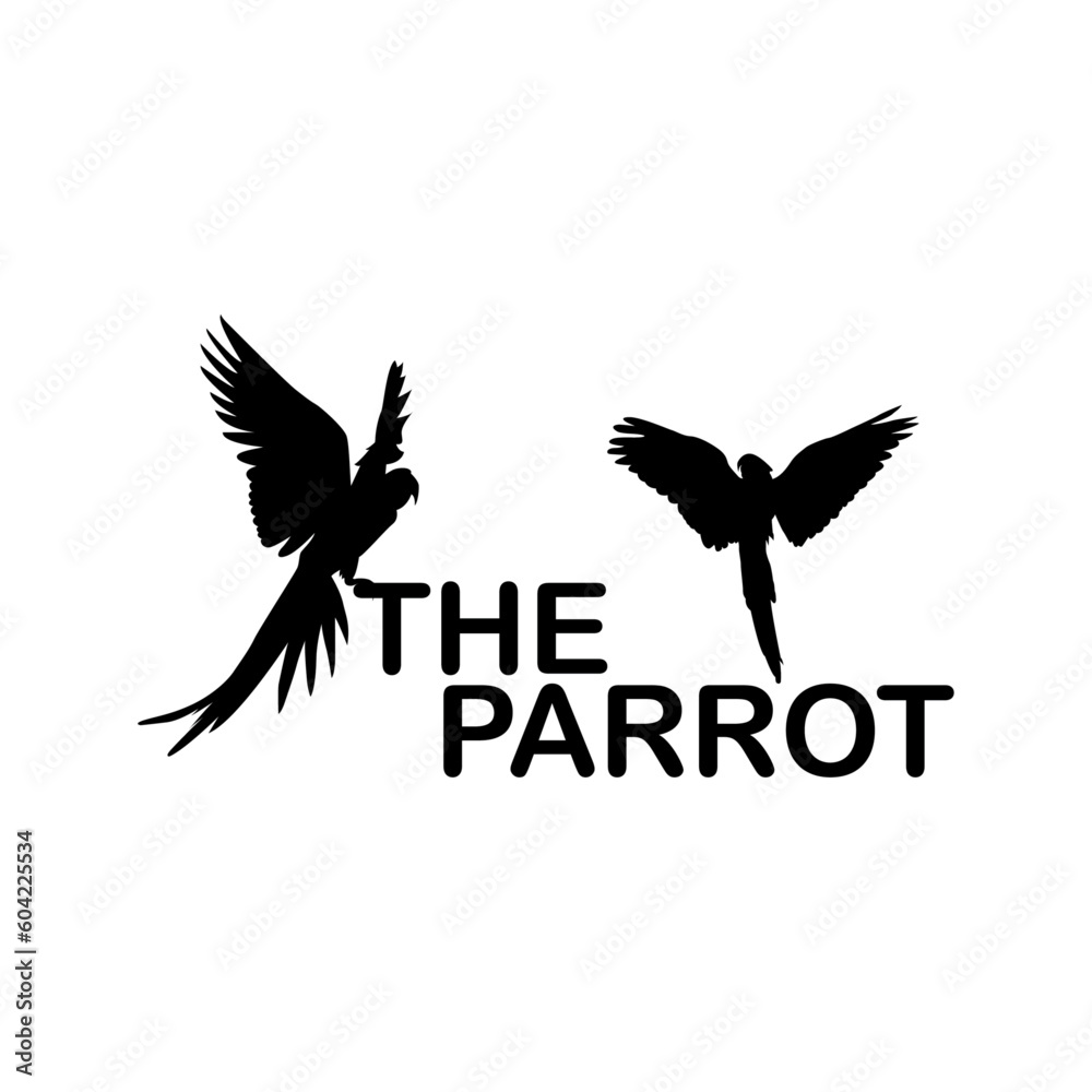 Obraz premium the parrot logo vector, above which text can form a nice logo