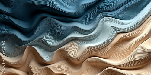 Sandstone layered soil background by generative AI tools photo