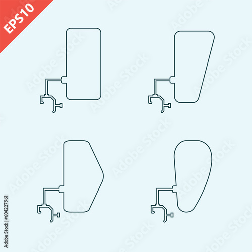 Hand drawn Shelf stoppers for supermarket shelves design vector flat isolated illustration