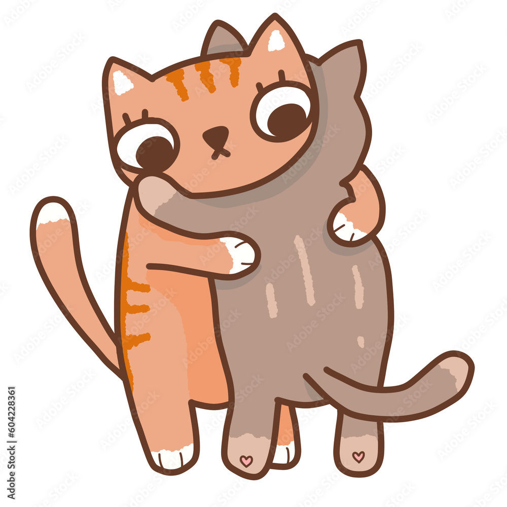 Hugging Cats