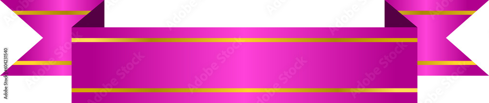 ribbon illustration with gold stripe ribbon illustration with gold stripe